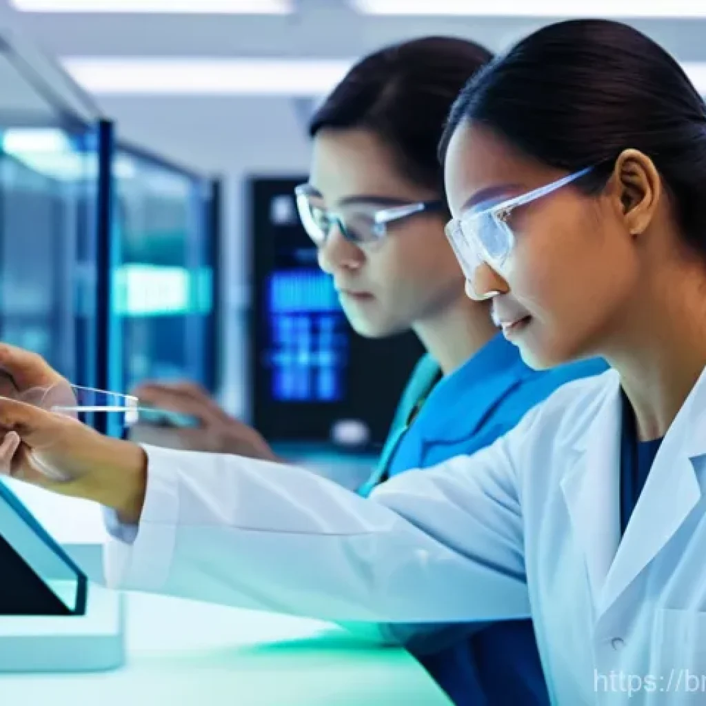 백신 개발 과정 - **Prompt:** A diverse team of dedicated scientists, both male and female, in a state-of-the-art, bri...