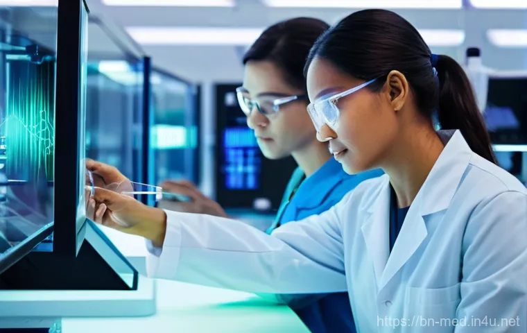 백신 개발 과정 - **Prompt:** A diverse team of dedicated scientists, both male and female, in a state-of-the-art, bri...
