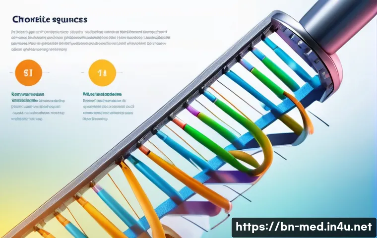 유전자 변이 - A detailed scientific illustration showing the process of genetic mutation at the molecular level: a...