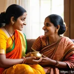 소아 정신질환 - A tender scene showing a Bengali family in a cozy living room, a mother and father warmly listening ...